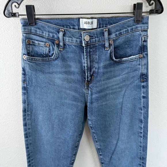 AGOLDE Toni High Rise Slim Straight Cropped Jean Obscure Denim Casual Women’s 26 - Picture 4 of 10